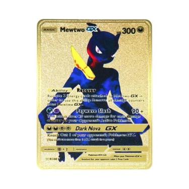 Imagem de Cartão De Jogo Pokémon Pikachu Charizard Poke Ball Metal Preto Inglês 