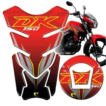 Imagem de Protetor De Tanque Adesivo Moto Haojue Dk 150 Vermelho Cor Vermelho