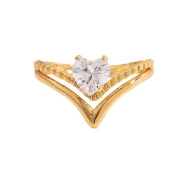 Imagem de OFC Anel Premium Banhado dourado Hipoalergênico Prova Dágua de aço inoxidável empilhável delicada joia de praia de férias de verão anel de polegar moda estilo hipoalergênico (JDR0306070)