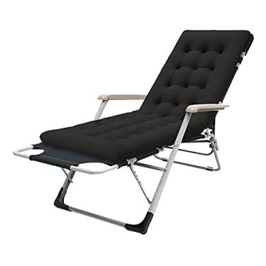 Imagem de YYBOES Espreguiçadeira dobrável, cama de almoço com gravidade zero, cadeira de praia portátil com encosto