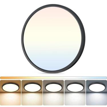 Imagem de Luz de teto DINGLILIGHTING DLLT 30cm Super Slim 24W preta