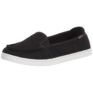 Imagem de Roxy Tênis feminino Minnow sem cadarço, Preto novo, 5.5