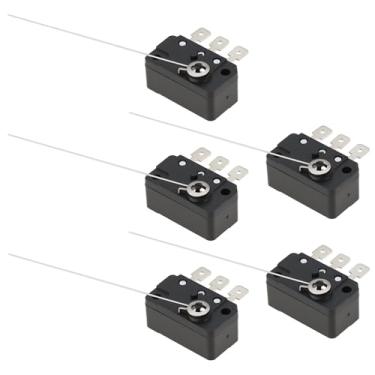 Imagem de eMagTech 5 peças de 3 pinos de dobradiça longa micro interruptor 4,8 mm adequado para máquinas de jogos de fliperama que requerem inserção de moeda