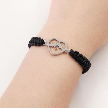 Imagem de Pulseira trançada feita à mão com pingente de semente de mostarda real – Pulseira ajustável com versículo bíblico cristão para mulheres, presente de fé, joia de semente de mostarda, Adjustable, Aço
