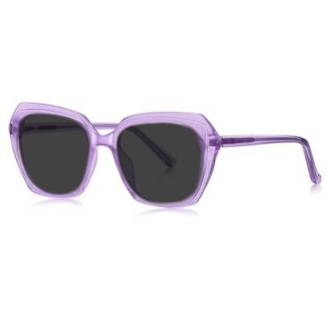 Imagem de HCPIHF Óculos transparentes da moda para mulheres com armação grande (4)