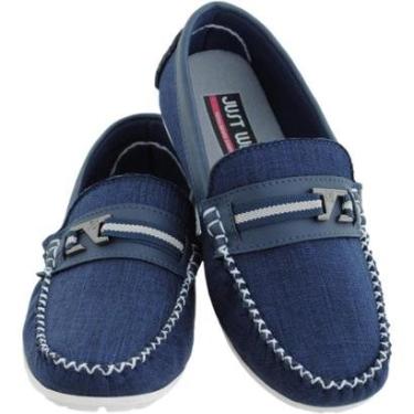 Imagem de Sapato Infantil Masculino Mocassim Social Menino Leve Macio Confortável Cor Azul-Masculino