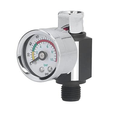 Imagem de aqxreight Regulador de Pressão de Ar 1/4 pol. Válvula Reguladora de Pressão de Pistola de Pintura de Liga para Ajustar a Ar Hermético Durável da Pistola e Liga de Qualidade de Materiais Reguladores de