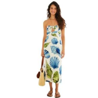 Imagem de Vestido Midi Farm Rio Sem Alça Concha Litoral-Feminino