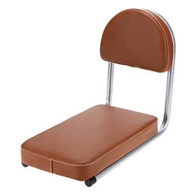 Imagem de Porta-criança para assento traseiro de bicicleta com braçadeira traseira espuma espessada confortável revestimento PU repelente à água fácil manutenção encosto descanso instalar na maioria das bicicle