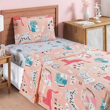 Imagem de Jogo Cama Lençol Fantasy Solteiro Cama Quarto Infantil Microfibra 3 Pe