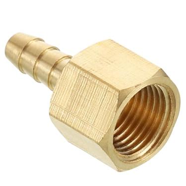 Imagem de Kozelo Conector adaptador de acessórios de farpa de mangueira de latão Farpa de mangueira de 1/20.3 cm para conexões fêmeas NPT de 1/20.3 cm para máquinas domésticas, banheiras de massagem, sistemas