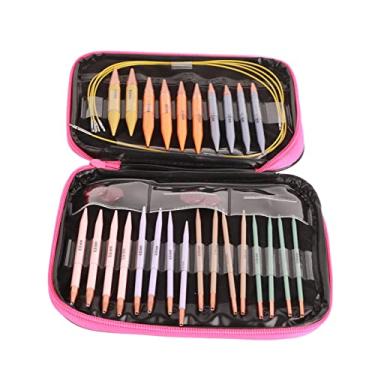 Imagem de Zerodis Agulhas de tricô Intercambiáveis, 26 Peças de Agulhas Circulares de Plástico Com Pontas de Alumínio, 13 Tamanhos 2,75 Mm-10 Mm para Suéteres, Meias, Chapéus, Bolsa de Armazenamento Portátil Incluída