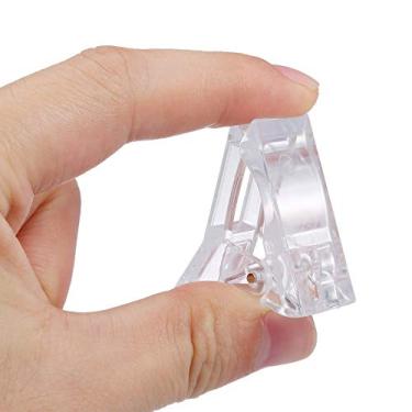Imagem de Dioche 10pcs Clipes de Pontas de Unhas Transparentes, Grampos de Extensão de Unhas de Acrílico Leve para Cura de Gel LED, Com Construtor de Plástico Resistente para Manicure
