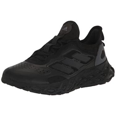 Imagem de adidas Tênis infantil unissex Web Boost, Preto/Preto Azul Metálico/Cinza, 4.5 Big Kid