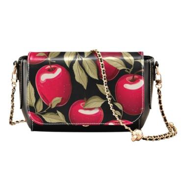 Imagem de Galaxy New Wallpapers Bolsas de couro femininas transversais, bolsa de couro para mulheres, bolsa tiracolo de couro sintético, Frutas de maçã vermelha - 3, One Size