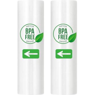 Imagem de Kit 2 Rolos Bobina Gofrada 5m x 25cm para Seladora a Vácuo – Saco Plástico com Ranhuras para Conservação, Congelamento e Armazenamento de Alimentos