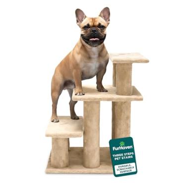 Imagem de Furhaven Pet Stairs | Patas estáveis, fácil de usar em vários passos, escada para animais de estimação, rampa de auxílio para cães e gatos – Disponível em várias cores e tamanhosFurhaven 4-Step 79403