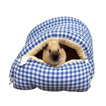 Imagem de Copfeu Cama para animais de estimação espaçosa extra acolchoada para porquinhos da índia, hamsters, chinchilas, gatinhos, filhotes e outros animais de estimação pequenos (azul, grande)