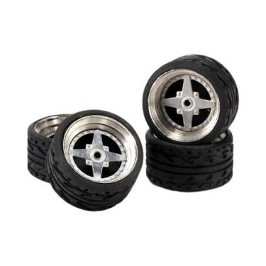 Imagem de Rodas De Liga Carlomo N-Class 1/64 Com Pneus De Borracha, Conjunto De 