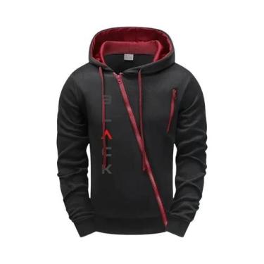 Imagem de Conjunto De Moletom Masculino Preto Com Jaqueta Com Zíper E Calças Jog