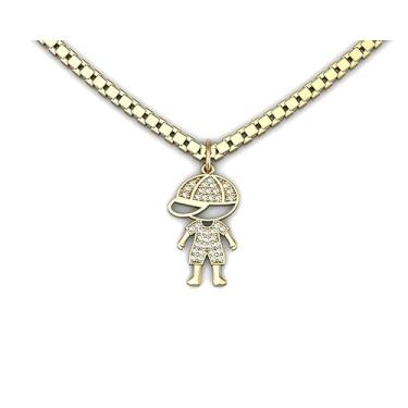 Imagem de Pingente Feminino de Ouro 18k 750 Menino