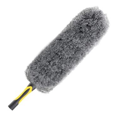 Imagem de Opow Espanador de penas de microfibra flexível, espanador de ventilador de teto eletrostático e dobrável, aderência à mão antiderrapante, serve para todos os mastros de extensão com rosca Acme padrão