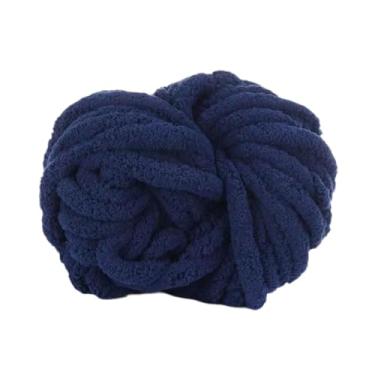 Imagem de Esquirla Fio de lã super grosso de 0,8 polegadas, fio jumbo para manta de tricô DIY, Marinha