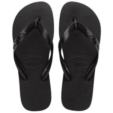 Imagem de Chinelo de dedo adulto Havaiana Top FC - HAVAIANAS, Preto, 43/4