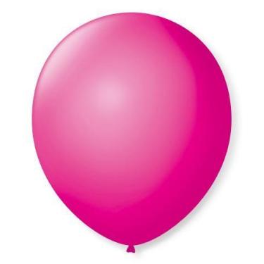 Imagem de Balão liso n7 com 50 unidades são roque, Pink