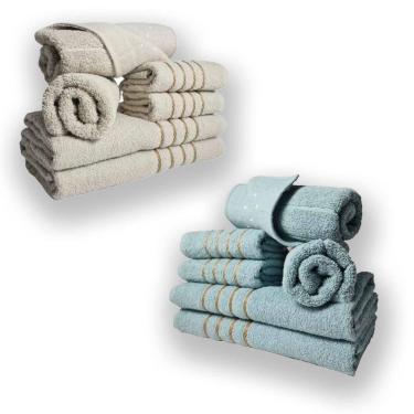 Imagem de Jogo De Toalhas 12pcs - 4 Banhos 4 Rosto 4 Tapetes Bg+vd