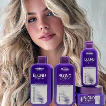 Imagem de Rhenuks Kit Capilar Blond Reflex Matizador Desamarelador