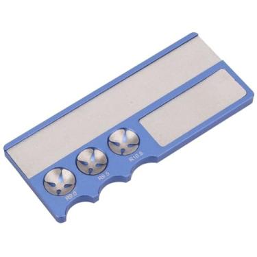 Imagem de Chiffonade Ferramenta modelador de ponta de taco de bilhar 4 em 1 – Ferramenta de reparo de ponta de taco de sinuca para manutenção de taco de bilhar, portátil 12 x 5 cm (azul)