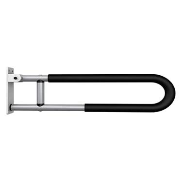 Imagem de Barra de apoio, barra de apoio de banho, alça de chuveiro, barra de apoio de segurança dobrável, barra de apoio para banheiro, antiderrapante, suporte de parede de liga de alumínio, ferramenta de