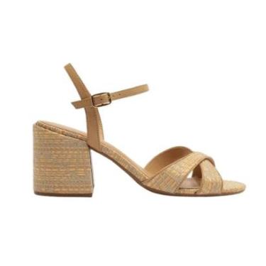 Imagem de Sandália Trama Tropical Salto Bloco Tiras Lançamento Arezzo-Feminino