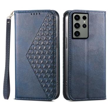 Imagem de Asuwish Capa de celular para Samsung Galaxy S23 Ultra 5G Capa carteira com protetor de tela de vidro temperado flip alça de pulso com suporte para cartão de crédito com suporte para celular S23Ultra