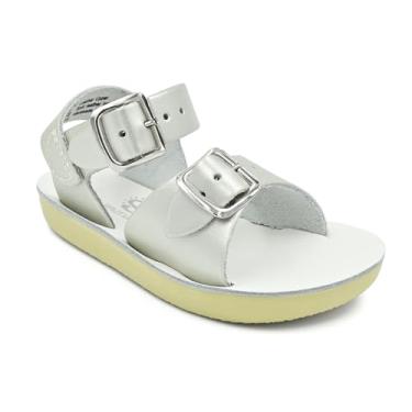 Imagem de Salt Water Sandals Sandália de surfista da Hoy Shoe (bebê/criança pequena/criança grande), Prata, 15