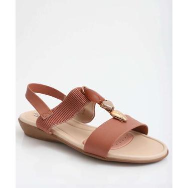 Imagem de Sandália Feminina Rasteira Pedras Modare Caramelo-71096, Caramelo, 36