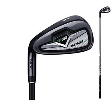 Imagem de Tacos de golfe canhotos/destros NSR3#7 Irons Professional Practice Pole Carbon/Stainless Steel Shaft Golf Iron (preto, esquerdo, R Carbon)