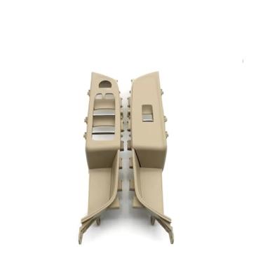 Imagem de Compatível com BMW Série 6 GT 2017-2022 G32 Carro Esquerda Direita Frente Traseira Interior Maçaneta Painel Janela Regulador Interruptor Tampa Substituição(Front 2PCS-Beige)