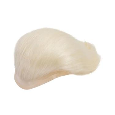 Imagem de Aplique de testa Parte superior mono do sistema cabelo humano da parte dianteira laço com pele plutônio em torno de #60R