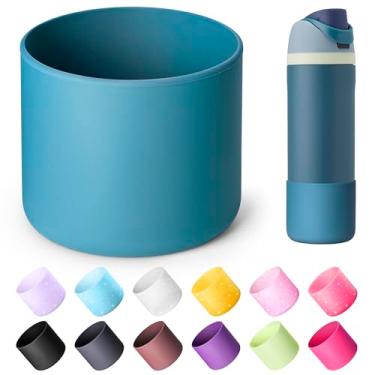 Imagem de Diumepo Bota para Owala 680 g, capa protetora antiderrapante para garrafa de água de aço inoxidável Owala Twist & FreeSip & Flip, base inferior de bota de silicone para Owala (azul jeans)