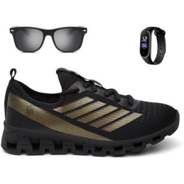 Imagem de Kit Tênis Masculino Esportivo Para Corrida Caminhada Ultra Macio + Ócu