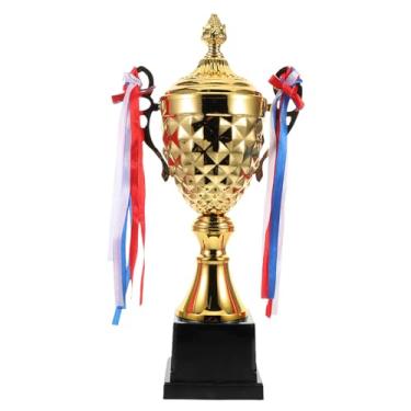 Imagem de Toyvian Taça de Troféu Grande Em Metal Dourado para Premiações - 46,7 Cm (18,4 Polegadas) - Prêmio Esportivo para Futebol, Basquete, Boxe, Rúgbi E Eventos Corporativos - Troféu para Vencedores de