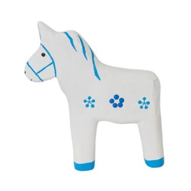 Imagem de KiBcsLic Estátua de Cavalo de Madeira Esculpida, Decoração do Ano do Cavalo, Ornamento de Mesa para Lareira, Centro de Mesa, Presente de Aniversário