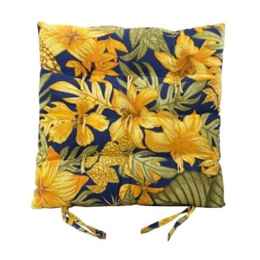 Imagem de Kit com 8 Almofadas Assento Futon Estampado Gorgurinho - com Amarril para Cadeiras e Bancos, Confortáveis e Duráveis, Versáteis para Casa e Eventos (EST 01)