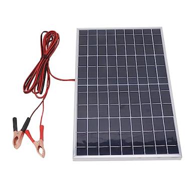 Imagem de YOUTHINK Kit de Painel Solar 15W 18V Carregador Solar Policristalino de Alta Eficiência Estrutura Leve Em Liga de Alumínio Com Braçadeira para Carregamento de Barco Trator, Caminhão,