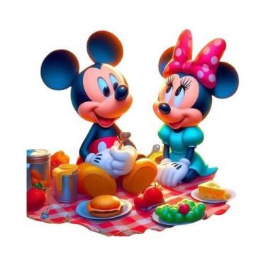 Imagem de Pintura Em Diamante Disney Mickey Minnie, Arte Em Mosaico Completo Red