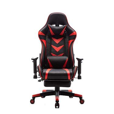 Imagem de Cadeira de videogame para jogos, cadeira de computador com encosto alto, cadeira de mesa PC Racing Executive, ergonômica, ajustável, giratória, para adultos, corrida, computador, jogos