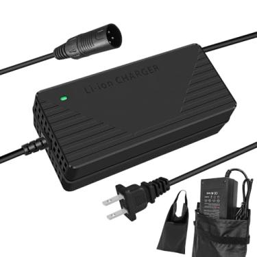 Imagem de QKDIM Carregador de 54,6 V 3A/5A com plugue 3 em 1 para bateria de lítio de 48 V, como caminhão de carro, corta-relva, barco, baterias marinhas (plugue Canon 3A))