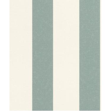 Imagem de Papel de Parede Barbara Home Listrado Creme e Verde 485448